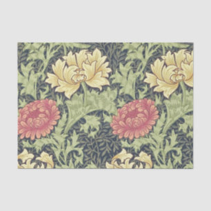Papel De Seda William Morris Chrysanthemum Vintage Arte Floral