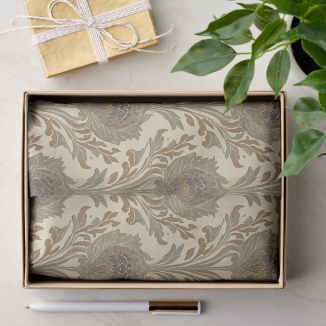 Papel De Seda William Morris Compton Floral Art Nouveau Pattern (Presente)