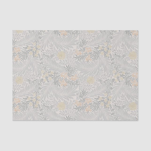 Papel De Seda William Morris Coral & Sage Larkspur Pattern (Frente )