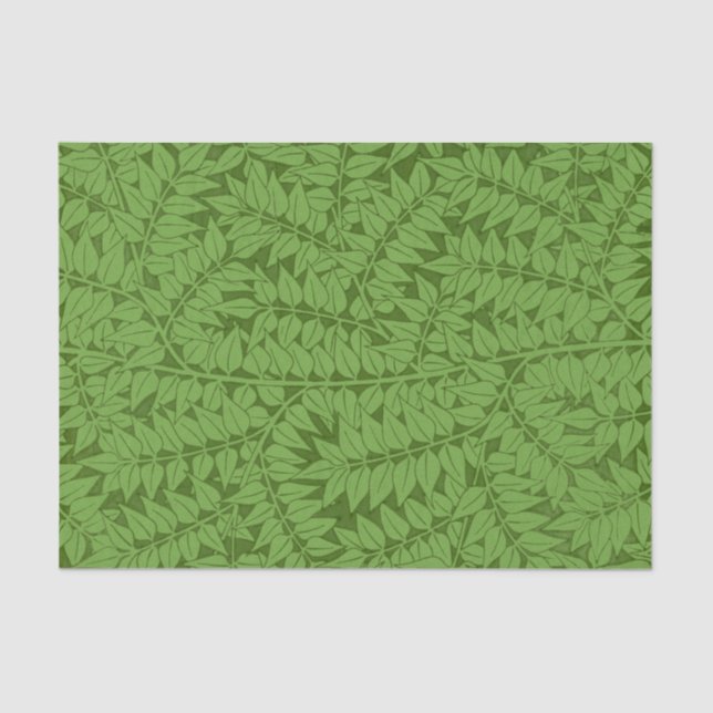 Papel De Seda William Morris Fern Nature - Livro Verde (Frente )