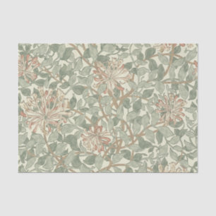 Papel De Seda William Morris Honeysuckle Green Floral