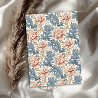 Papel De Seda William Morris inspirou cor-de-rosa pálido azul pa