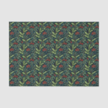 William Morris Inspirou Red Holly Berry Natal