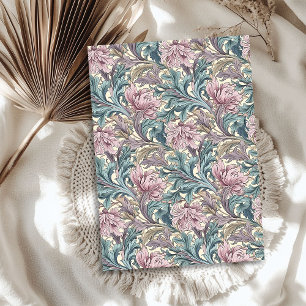 Papel De Seda William Morris inspirou verde pastel pálido e páli