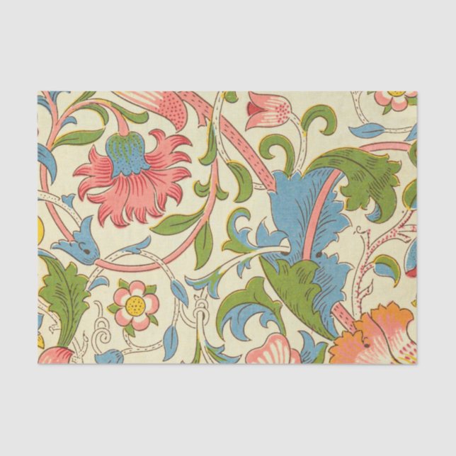 Papel De Seda William Morris Lodden Pattern Decoupage (Frente )