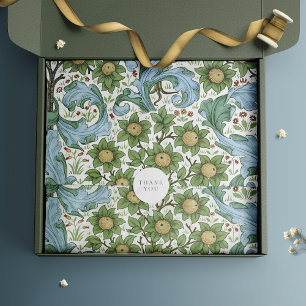 Papel De Seda William Morris Orange Art Nouveau Vintage Floral