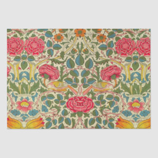 Papel De Seda William Morris Rosa Floral Chintz Rosa