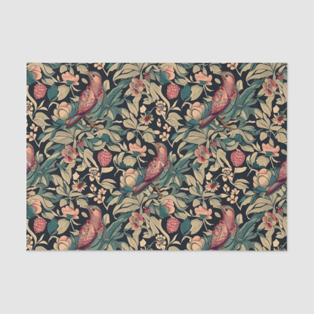 Papel De Seda William Morris Strawberry Thief (Frente )