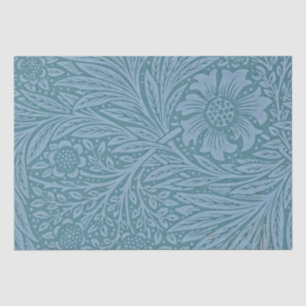 Papel De Seda William Morris Vintage Flores Azuis florais