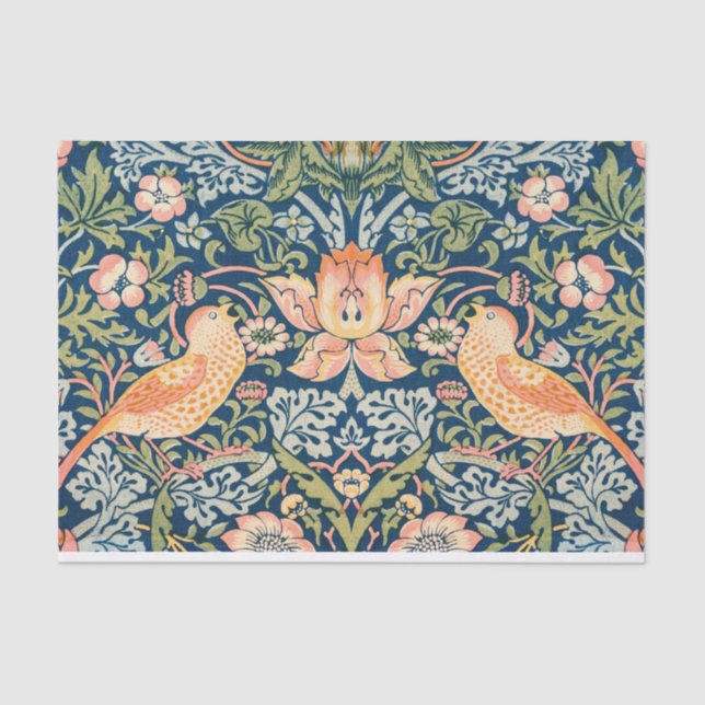 Papel De Seda William Morris's Strawberry Thief (Frente )
