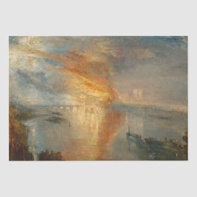 Papel De Seda William Turner - A Queima do Parlamento (Frente )