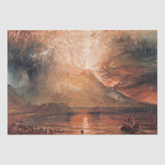Papel De Seda William Turner - Vesúvio em Erupção (Frente )