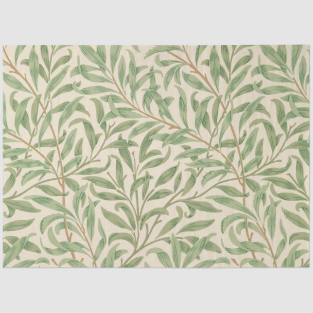Papel De Seda Willow Bough (por William Morris) (Frente )