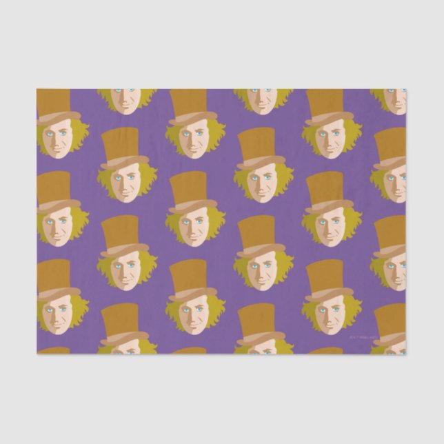 Papel De Seda Willy Wonka Stenciled Face Graphic (Frente )