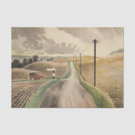 Papel De Seda Wiltshire Landscape (por Eric Ravilious)