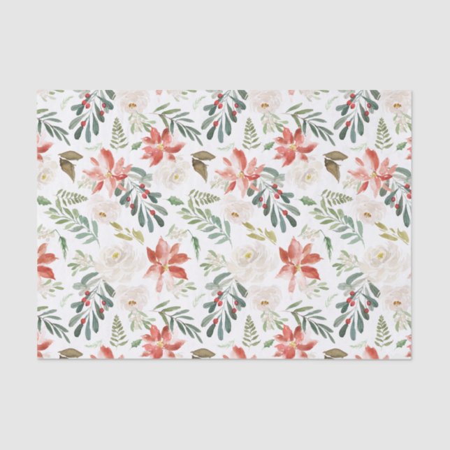 Papel De Seda Winter Floral | Férias (Frente )
