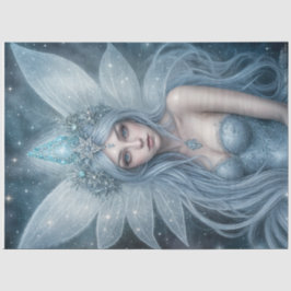 Papel De Seda Winter Ice Fairy Queen with Crystal Wings Fantasy 