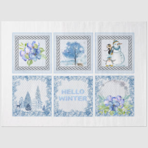 Papel De Seda Winter Woodland Emphemera Series Design 12