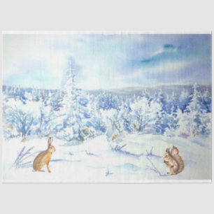 Papel De Seda Winter Woodland Emphemera Series Design 2