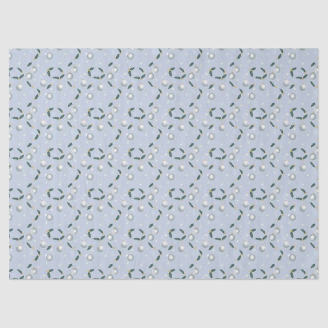 Papel De Seda Winter Wreath Gift Wrap (Frente )