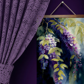 Papel De Seda Wisteria Roxa Soprando na Desnuvem de Respiração
