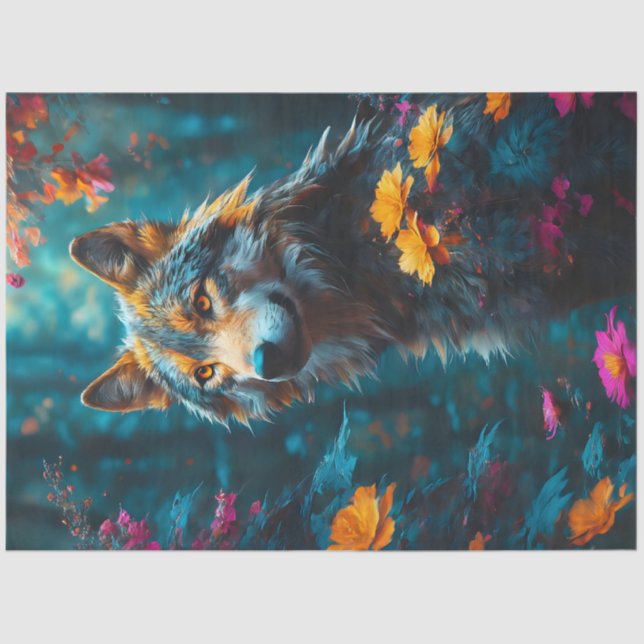 Papel De Seda Wolf Tissue Paper (Frente )