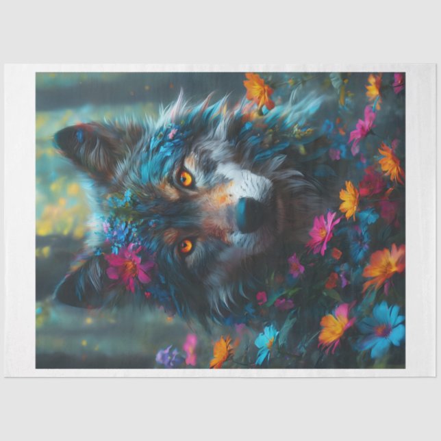 Papel De Seda Wolf Tissue Paper (Frente )