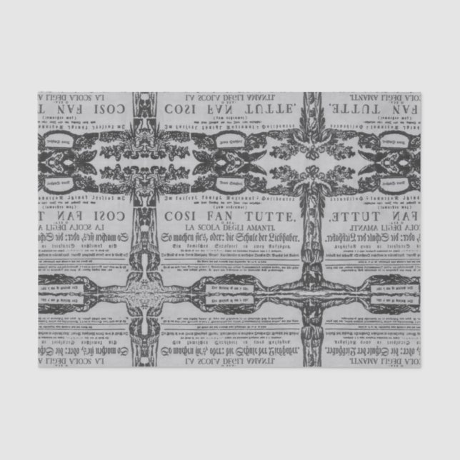 Papel De Seda ♥ Wolfgang Amadeus Mozart Oper Cosi fan tutte (Frente )