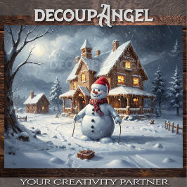 Papel De Seda Wonderland de inverno - Decoupage -