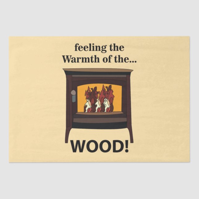 Papel De Seda Wood Burner Stove Firewood Warm (Frente )