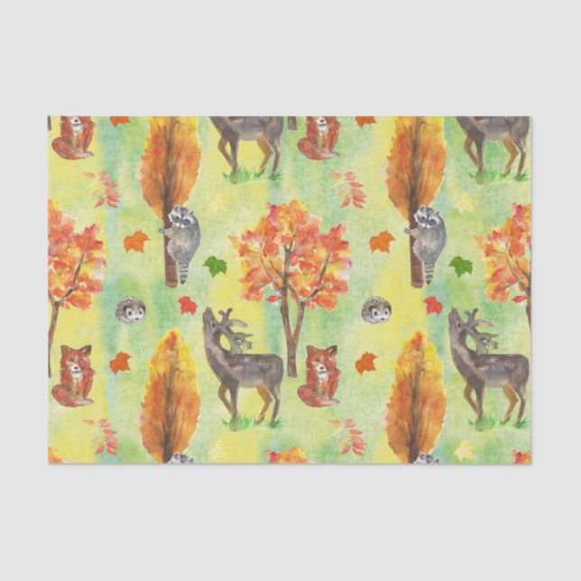 Papel De Seda Woodland — Animais Aquícolas (Frente )