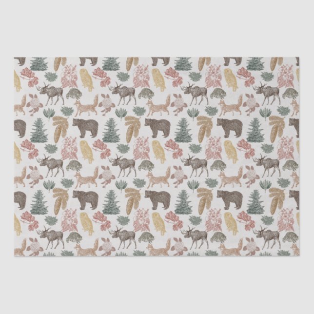 Papel De Seda Woodland Animal (Frente )