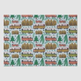 Papel De Seda Woodland Camper Blue