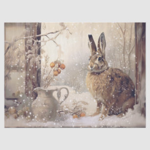 Papel De Seda Woodland Winter Hare