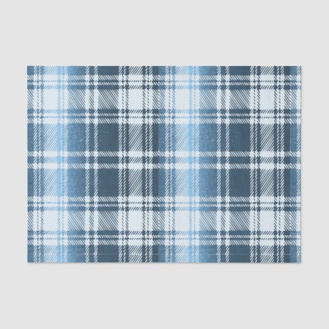 Papel de Seda Xadrez Azul (Frente )