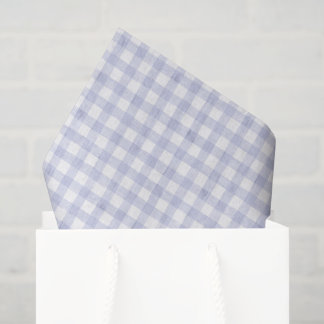 Papel De Seda Xadrez Azul Aquarela