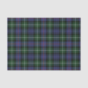 Papel De Seda Xadrez Clan MacKenzie Green Purple Check Tartan