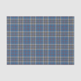 Papel De Seda Xadrez Clan Thompson Cinza Blue Check Tartan