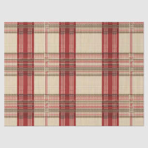 Papel De Seda Xadrez Clássica de Tartan Vermelho e Preto - Tecid