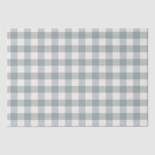 Papel De Seda Xadrez de Buffalo - Campo Farmhouse Green White