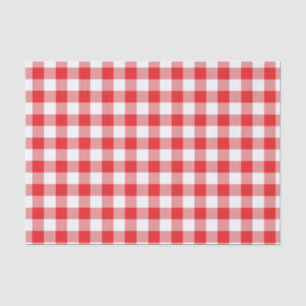Papel De Seda Xadrez De Buffalo Vermelho E Branco