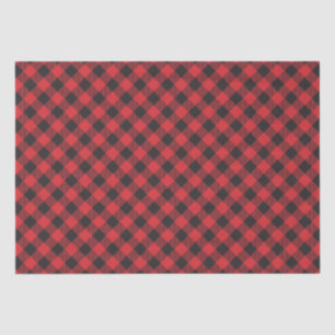 Papel De Seda Xadrez de Buffalo Vermelho Verificada