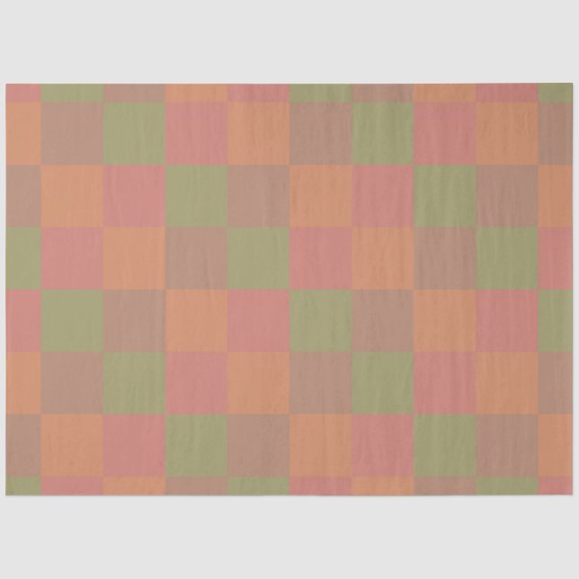 Papel De Seda Xadrez de cobre (Frente )