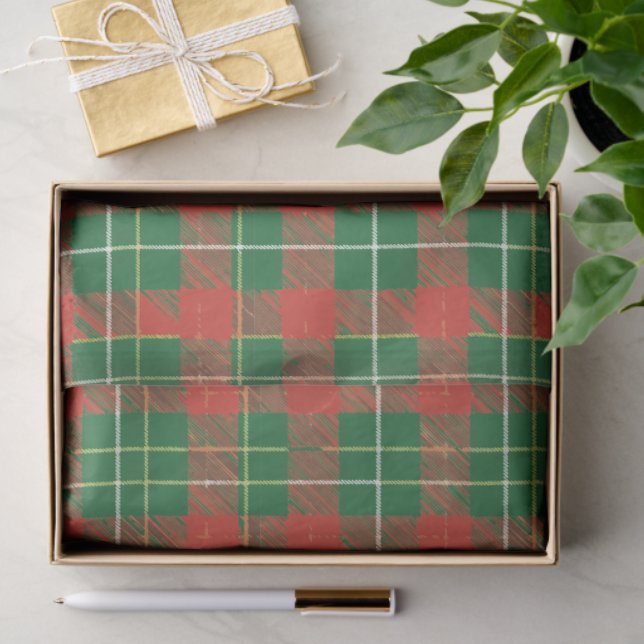 Papel De Seda Xadrez de Natal 4 (Presente)