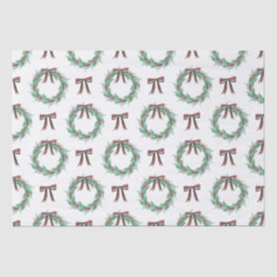 Papel De Seda Xadrez de Natal com Aquarela