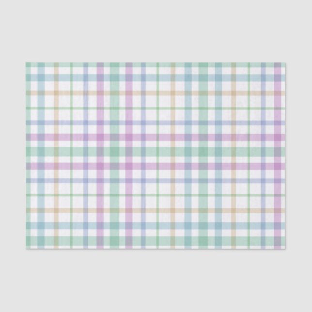 Papel De Seda Xadrez de Pastel (Frente )