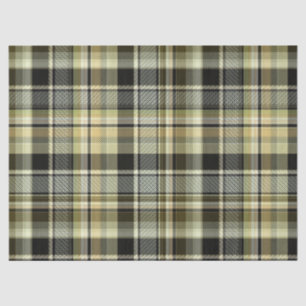 Papel De Seda Xadrez de tartan amarelo-marrom.
