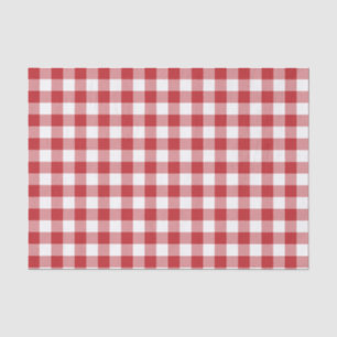 Papel De Seda Xadrez de verificação de vermelho e branco escur