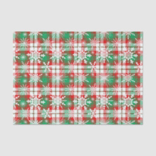 Papel De Seda Xadrez E Flocos De Neve Padrão De Natal 3