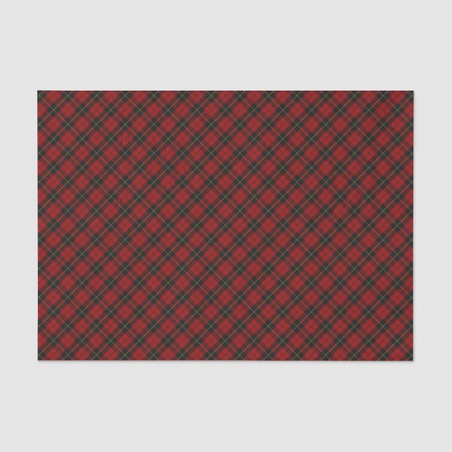 Papel De Seda Xadrez Escocês do Clã Wallace Tartan (Frente )